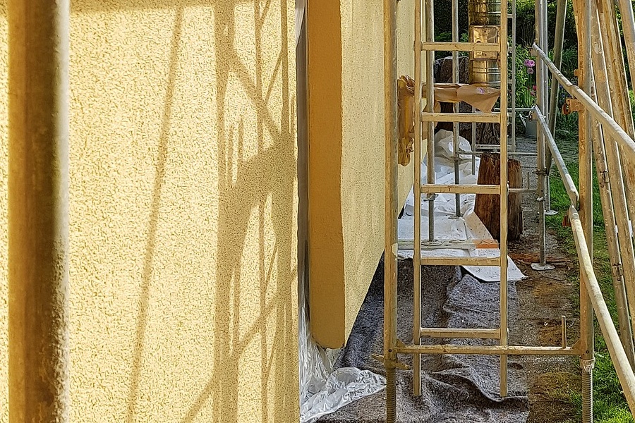 Fassade und Gerüst